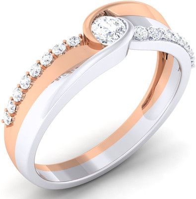 

Myzevar Sterling Silver Cubic Zirconia Gold-plated Plated Ring, Pink