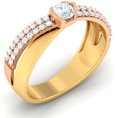 

Myzevar Sterling Silver Cubic Zirconia Gold-plated Plated Ring, Yellow