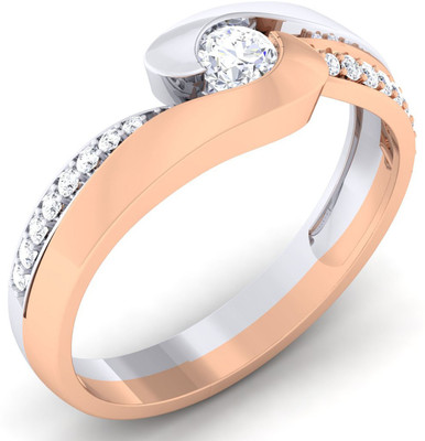 

Myzevar Sterling Silver Cubic Zirconia Gold-plated Plated Ring, Pink