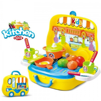 

V2 Collection's Kid Chef's Bring Along Kitchen Cooking Suitcase Set (Yellow)