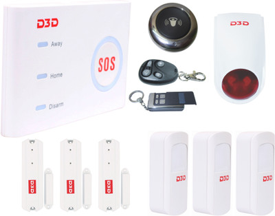 

D3D Model With 3 Pir Sensor+3 Door Sensor+1 Wireless Doorbell and Outdoor Siren + 2 Remote, Wireless WiFi/GSM Sensor Security System Model:D10 Wireless Sensor Security System