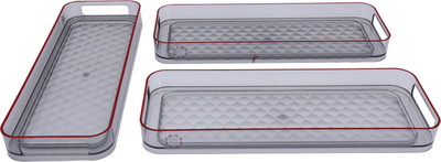 

Jaypee plus Slimline Grey Cup Tray Serving Set(Pack of 3)