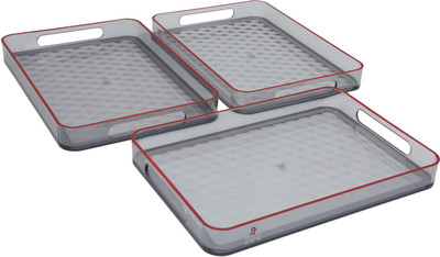 Jaypee plus Prisma Small Grey Cup Tray Serving Set(Pack of 3)