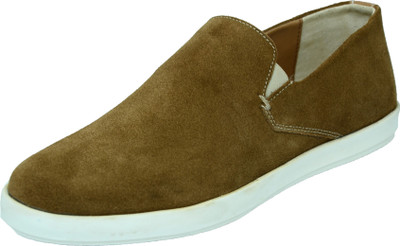 

ROME Genuine Leather Slip On Sneakers For Men(Tan