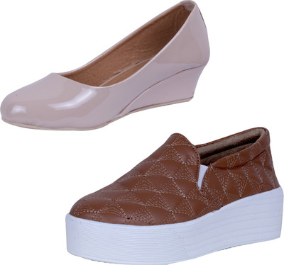 

IndiWeaves Sneakers For Women(White, Brown