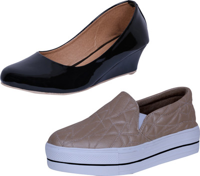 

IndiWeaves Sneakers For Women(Black, Beige