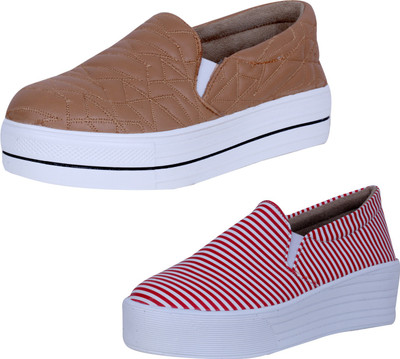 

IndiWeaves Casuals For Women(Brown, White, Red