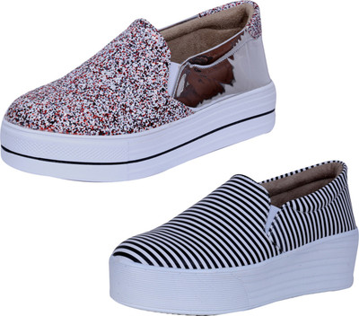

IndiWeaves Sneakers For Women(Multicolor, White, Black