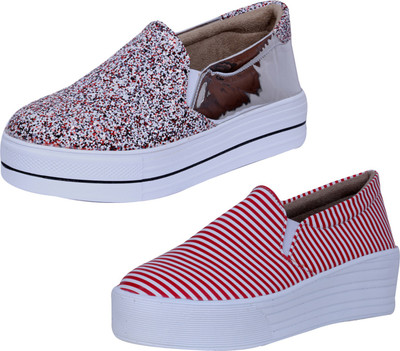 

IndiWeaves Sneakers For Women(Multicolor, White, Red