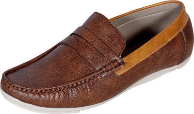 

VELETAN Loafers For Men(Brown