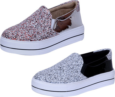 

IndiWeaves Sneakers For Women(Multicolor, White, Black