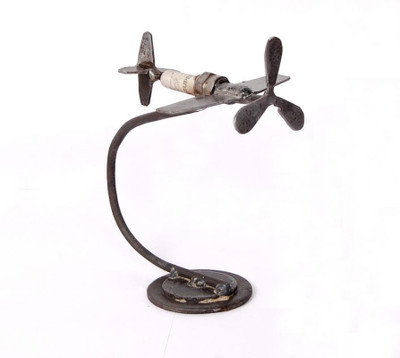 

handicrafts factory Decorative Showpiece - 14 cm(Iron, Grey)