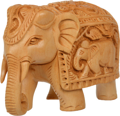 

Sharada International LCR1 Decorative Showpiece - 8 cm(Wooden, Gold)
