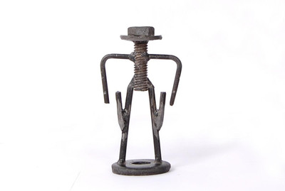 

handicrafts factory Decorative Showpiece - 16 cm(Iron, Grey)