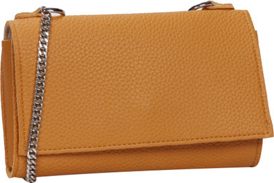 

Bagkok Women Evening/Party Yellow PU Sling Bag