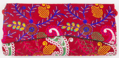 

B Design Girls Casual Maroon Polyester Clutch