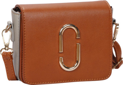 

Bagkok Women Formal Brown PU Sling Bag