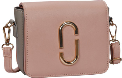 

Bagkok Women Formal Pink PU Sling Bag