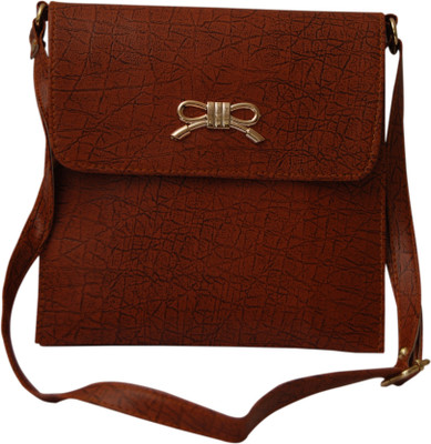 

tapioca Girls Brown PU Sling Bag