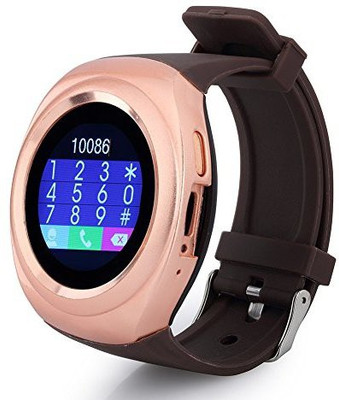 

M-stark V8 Smartwatch for Flair Z1 golden Smartwatch(Black Strap Regular)