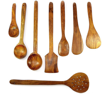 

Triple S Handicrafts Wooden Spatula(Pack of 8)