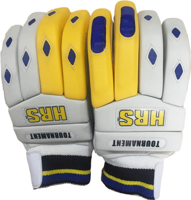 

HRS Tournament Batting Gloves (Men, Multicolor), White/yellow