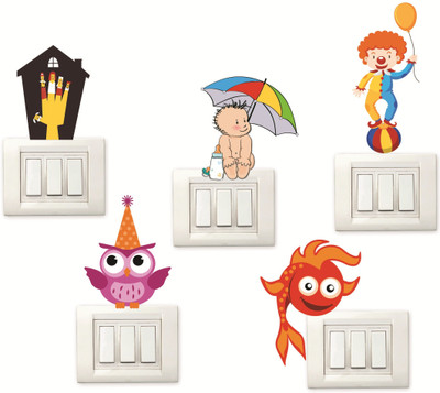 

SYGA  Switch Board Sticker(Pack of 5, Multicolor