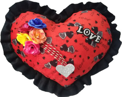 

Aparshi (PACK OF 2) Special heart stuffed cushion soft toy L217 - 44 cm(Red, Black), Black;red
