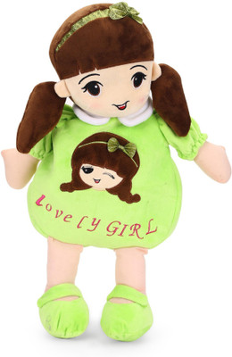 My Baby Excel Lovely Girl Plush Doll Toy Bag with Bow 50 cm (Green) - 50 cm(Multicolor)
