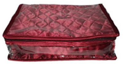 

must visit Jewellery 5 Pouch 1 Roll Bangle Necklace Earrings Tops Studs Half Set Bag Box Case Organiser For Women Girls JWELERY, MAKE UP Vanity Box(Maroon)