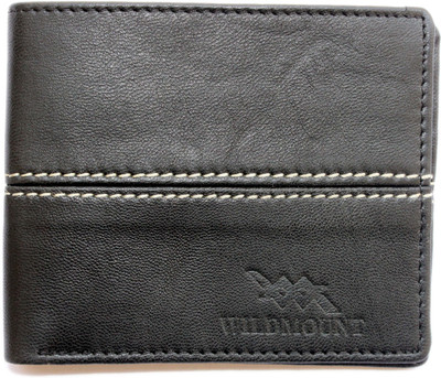 

Wildmount Men Black Genuine Leather Wallet(8 Card Slots)