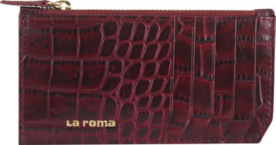 

La Roma Women Casual Maroon Genuine Leather Card Holder(3 Card Slots), Cherry