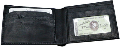 

Majaria Men Black Genuine Leather Wallet(5 Card Slots)
