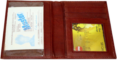 

Majaria Men Red Genuine Leather Card Holder(4 Card Slots)