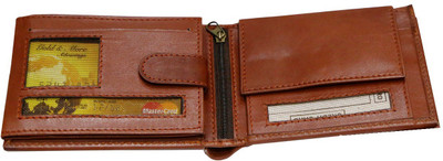 

Majaria Men Brown Genuine Leather Wallet(5 Card Slots)