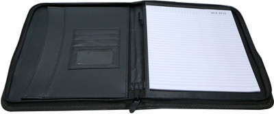 

Majaria Men Black Genuine Leather Document Holder(6 Card Slots)