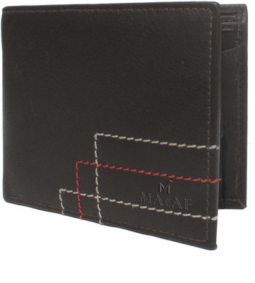 

MAtAF Men Brown Genuine Leather Wallet(4 Card Slots)
