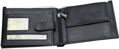

Majaria Men Black Genuine Leather Wallet(5 Card Slots)