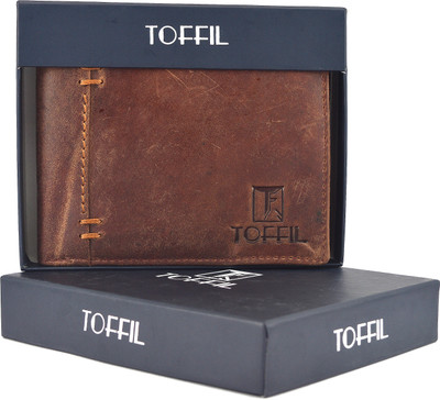 

TOFFIL Men Brown Genuine Leather Wallet(7 Card Slots)