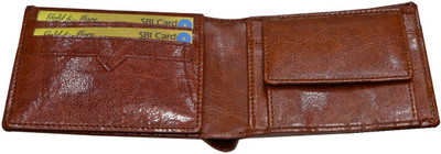 

Majaria Men Brown Genuine Leather Wallet(5 Card Slots)