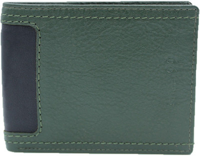

street 99 Men Multicolor Genuine Leather Wallet(10 Card Slots), Green