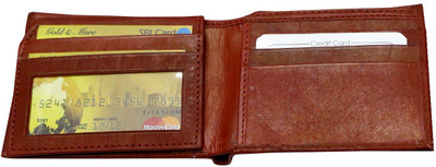

Majaria Men Brown Genuine Leather Wallet(5 Card Slots)