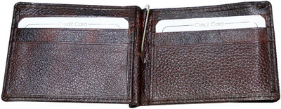 

Majaria Men Brown Genuine Leather Wallet(5 Card Slots)