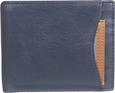 

LA ROMA Men Blue Genuine Leather Wallet(3 Card Slots), Navy