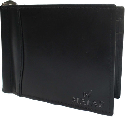 

MAtAF Men Black Genuine Leather Card Holder(6 Card Slots)