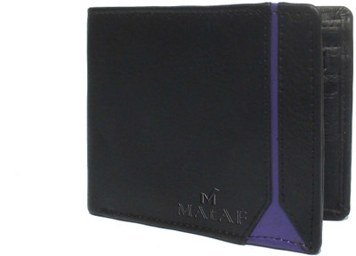 

MAtAF Men Black Genuine Leather Wallet(5 Card Slots)