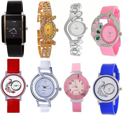 T TOPLINE THX45 New Stylish Combo Gift Set Watches Pack Of-8 Watch  - For Women   Watches  (T TOPLINE)