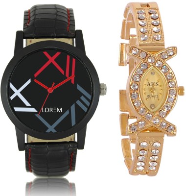 Keepkart LR 0012 And AKS Golden For Couple Watch Specially For Men And Women Watch  - For Couple   Watches  (Keepkart)