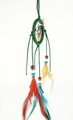 

Neu-lite Green Dream Catcher Wall Hanging - Attract Positive Dreams & Positive Thinking Wool Windchime(15 inch, Green)