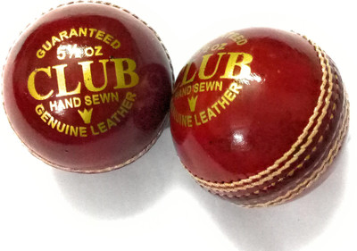 

CLUB 2 Part Balls Set of 2 Cricket Leather Ball(Pack of 2, Maroon), Meroon